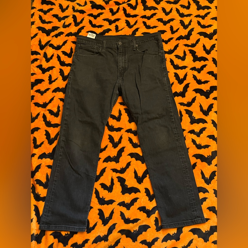 Levi's 521 Slim Taper Black Denim Jeans 36x30